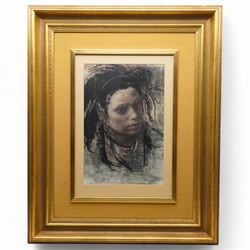 Pietro Annigoni OMRI (Italian 1910-1988): 'Rosella' 'Barrie' and Other Female Studies, nine colour prints two signed in pen max 60cm x 40cm (9)