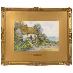 Frank Bartlett (British early 20th century): 'Cottage by the Road - Grassington' and 'Rural Cottage - Bolton Abbey', pair of watercolours signed and dated '30, titled on the mount 24cm x 35cm (2)