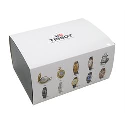 Tissot PR100 gentleman's stainless steel quartz wristwatch, with date aperture, on Tissot black leather strap, boxed with papers