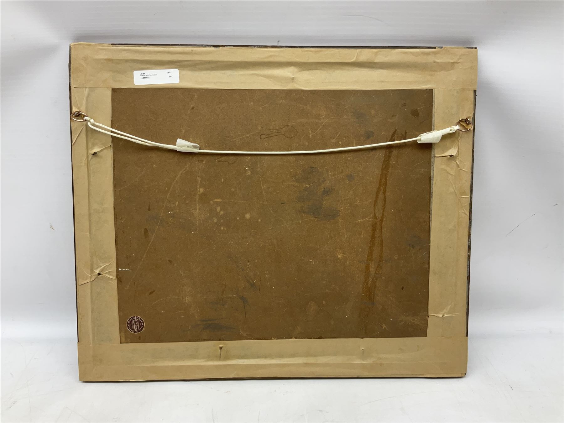 Six WW1 French medals comprising Valor Discipline 1870 3rd Republic Military Medal, Croix De Guerre with star, Croix Du Combattant, Medaille Inter-Alliee De La Victorie, Orient Medal and Medaille Commemorative De La Grande Guerre 1914-18; all with ribbons; mounted, framed and glazed with certificate named to Mr. Gebelin Herve Brigadier au 4th Chassrs. D'Afrique