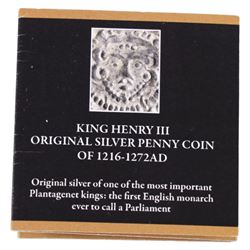 Henry III silver 'Long Cross' penny coin