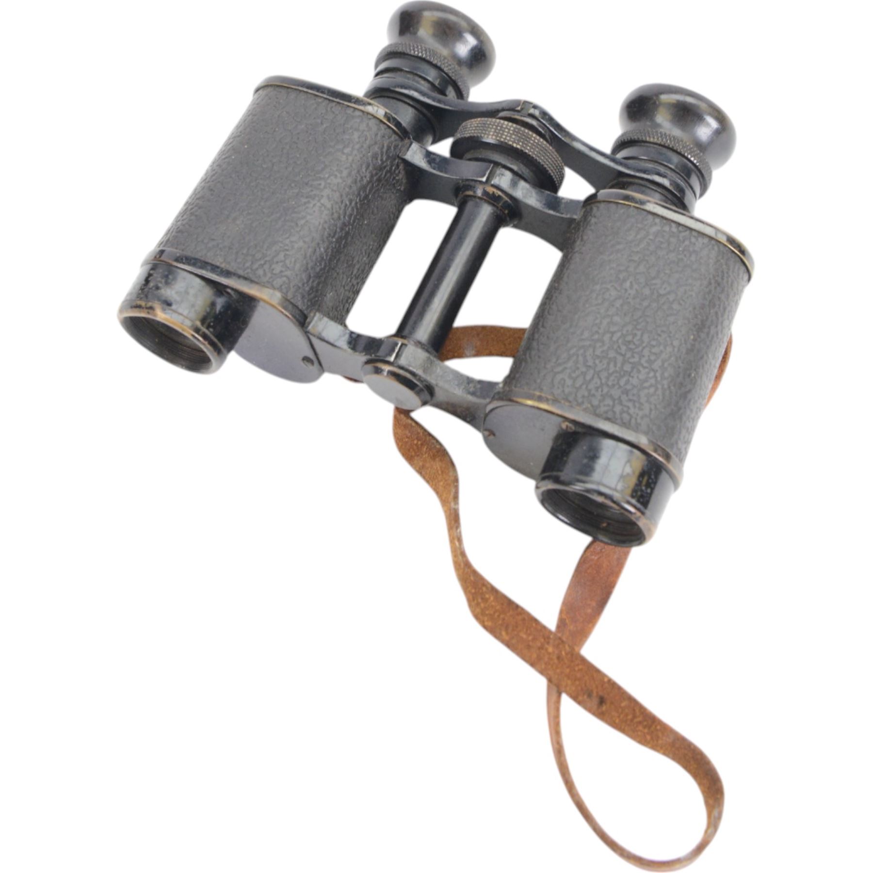WWII Taylor-Hobson OS420 MA Bino Prism No.2 MK III x6 binoculars, the body marked with broad arrows, the case marked 6E/293 AM, togethter with another pair of Taylor-Hobson OS308 GA Bino Prism No.2 MK.II x6 cased and one other pair of binoculars 
