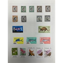 Grenada Queen Victoria and later stamps, including 1861-79 one penny, six pence, one shilling, 1883 halfpenny to one shilling, King George V 1913 values to one shilling etc, housed on pages