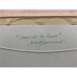 John Richard Townsend (British 1930-): 'Farm at the Coast', oil on board signed, titled verso 35cm x 45cm