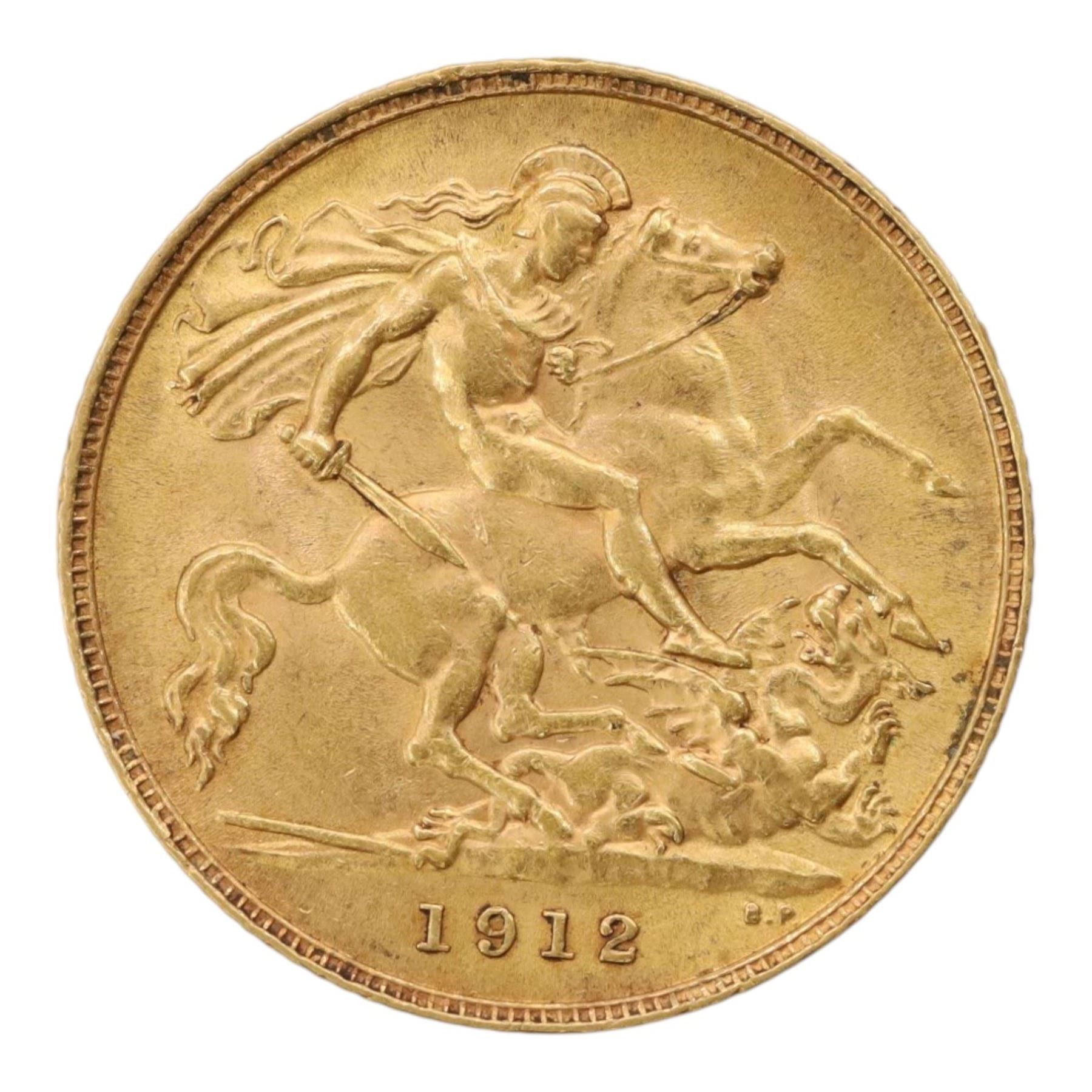 King George V 1912 gold half sovereign coin