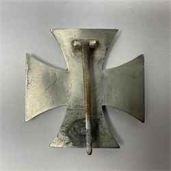 WW2 German Iron Cross first class with pin back; crudely scratched 1.2.42 verso
