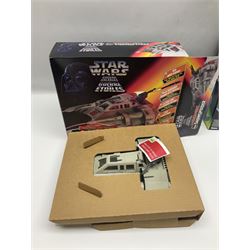 Star Wars - La Guerra De Las Galaxias La Guerre Des Etoiles - A-Wing Fighter; Luke's T-16 Skyhopper; Darth Vader's TIE Fighter; and Rebel Snowspeeder; all boxed (4)