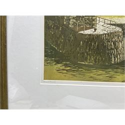 Keith Andrew (British 20th Century): 'Amlwch Port' Wales, trial proof etching with aquatint signed and titled, 30cm x 44cm 