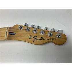 2009 Fender Telecaster electric guitar in black, retro fitted with Charlie Christian copy pick-up, serial no.MZ9546274; L98cm; in Fender soft carrying case