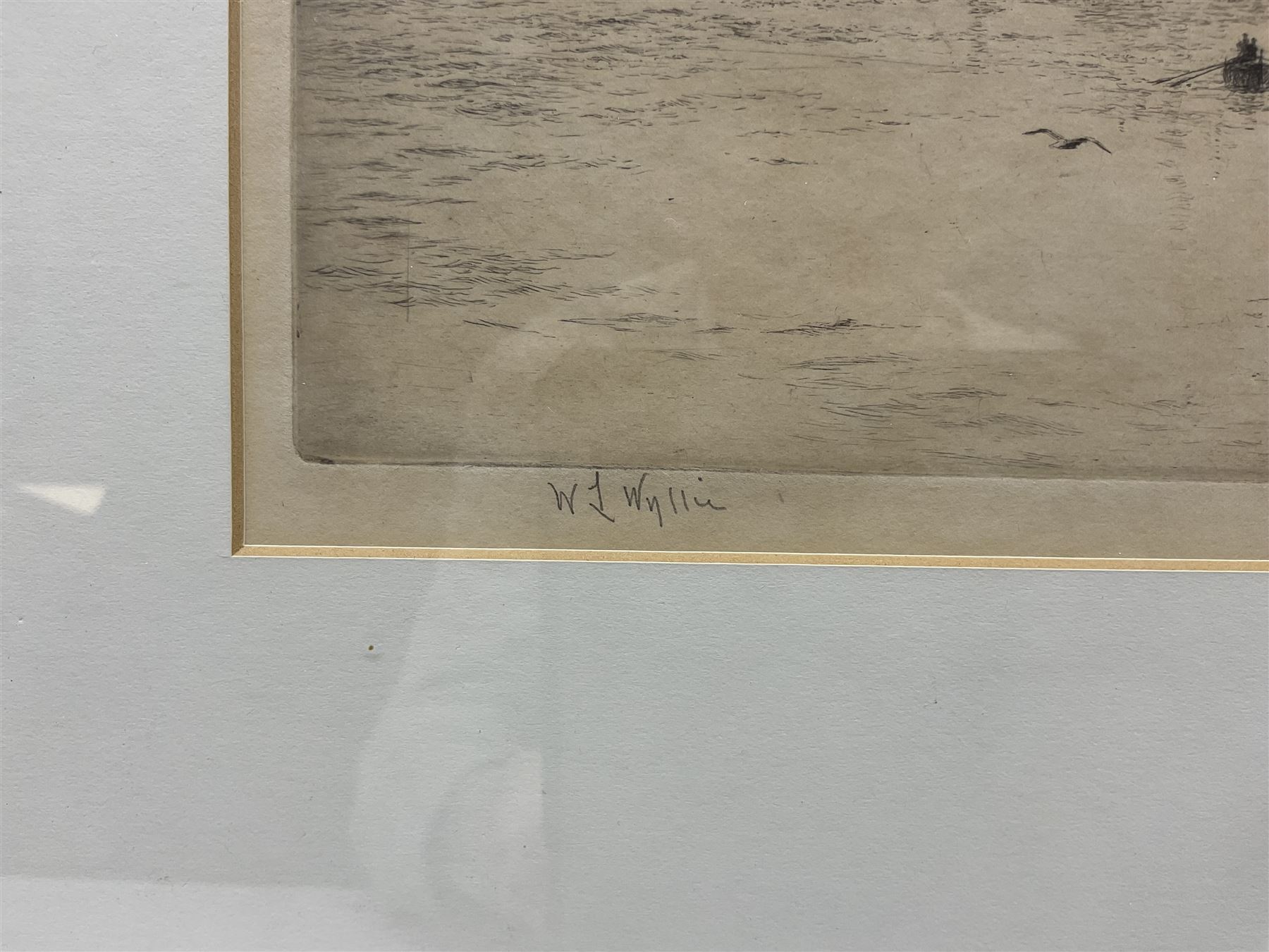 William Lionel Wyllie (British 1851-1931): 'Villefranche', drypoint etching signed in pencil 18cm x 39cm