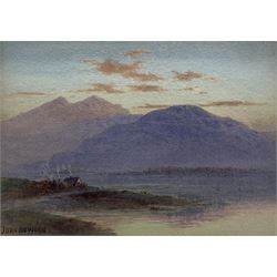John Sowden (Bradford 1838-1926): 'Loch Leven', watercolour signed, titled verso 12cm x 17cm