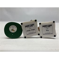 Ten Robert Harrop figures, comprising The World of Roald Dahl Mr Twit RD04 and The BFG RD03, boxed, The Camberwick Green Collection limited edition Mrs Honeyman CG04, The Mayor CGL04 and The Mayor and Philby in the Memorial Car CG68, The PG Chimps Collection Dolly PG003, boxed, Andy Capp by Reg Smythe Andy Capp AC01 and Flo AC02, boxed, and Country Companions English Setter CC21 and Flat Coat Retriever Fisherman CC13, boxed