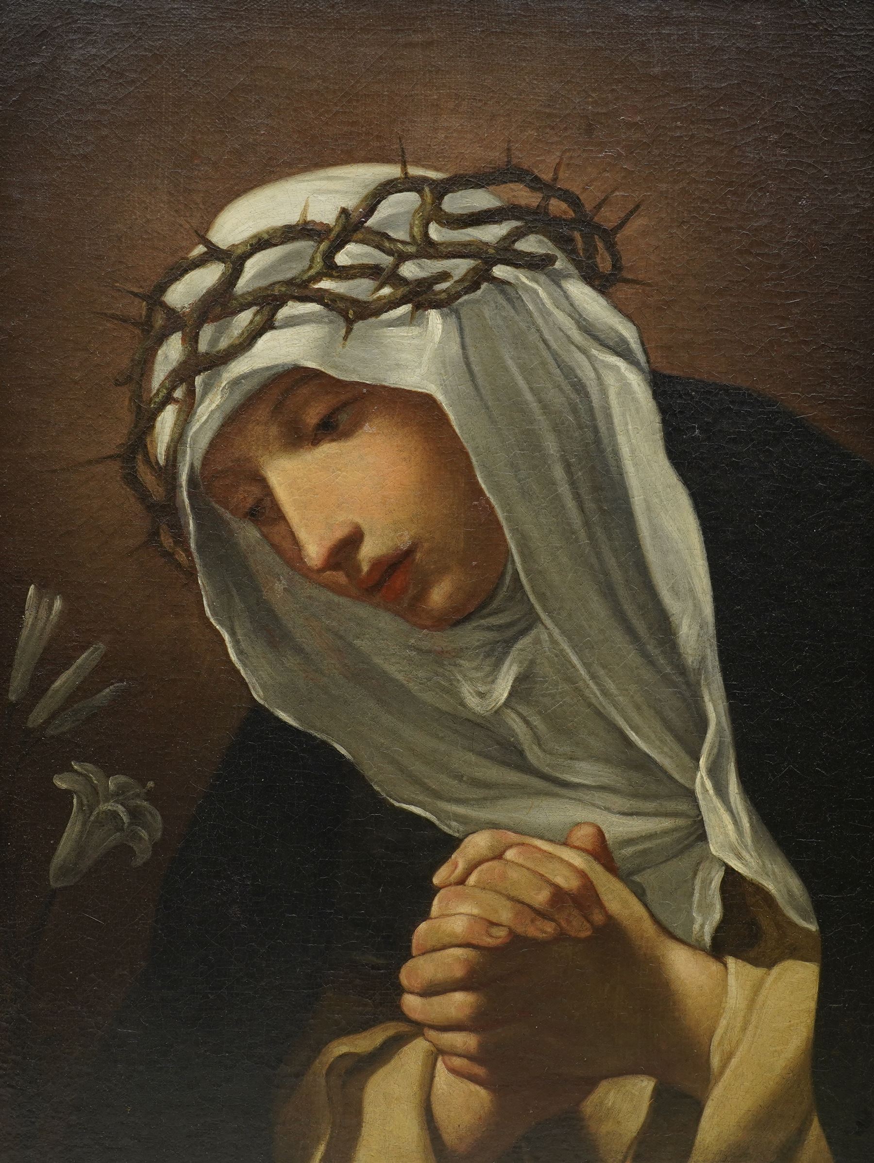 After Baldassare Franceschini (Italian 1611-1690): 'Saint Catherine of Siena', 18th century oil on canvas unsigned 61cm x 46cm