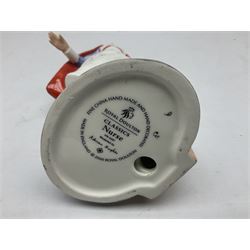 Royal Doulton figure, Nurse HN4287, modelled by Adrian Hughes, with printed mark beneath, H22cm