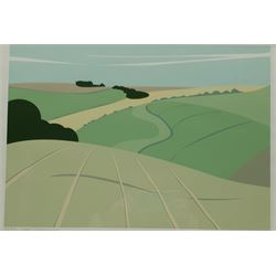 Ian Mitchell (British Contemporary): 'Near Fridaythorpe', limited edition digital lithograph signed titled and numbered 23/250, 32cm x 47cm