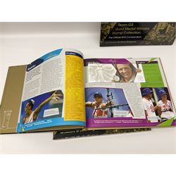 Queen Elizabeth II mint decimal stamps, mostly London 2012 Olympic games 1st class, face value of usable postage approximately 535 GBP