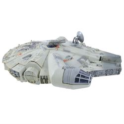 Two Star Wars Millennium Falcon models, comprising Kenner Power of the Force and a custom painted example, largest L72cm