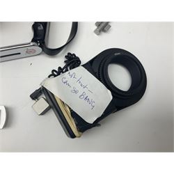 Yukon rubber armoured compact variable power spotting scope (boxed), together with Bresser 10x50 binoculars, Bushnell Excursion 10x42 binoculars, camera equipment etc  