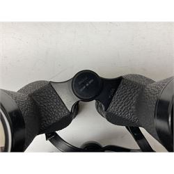 Nine cased pairs of binoculars, to include Embassy 8x40, Tasco 7x35, Zenith 10x50 Field. Opticron 10x50, Swift 8x40 Grand Prix Mk I, etc