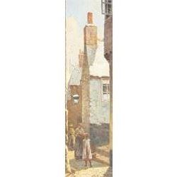 Arthur White (British 1865-1953): 'A Byeway St Ives', oil on board signed 45cm x 12cm 
Pr...