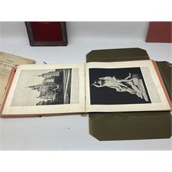 Queen Alexandra's Christmas Gift Book: Photographs From My Camera, Daily Telegraph, 1908, with silver mounted cover, the pierced frame modelled as flowers of The Union, hallmarked London 1908, no visible makers mark, Famous Water-colour painters I.-Frank Brangwyn, R.A., and II. W. Russell Flint, A.R.A., The Studio Limited, 1928, each with colour plates, John L Stoddard's Portfolio of Photographs of Famous Cities Scenes and Paintings, The Werner Company, etc., in one box 