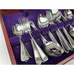 Arthur Price cased canteen of stainless steel cutlery (56) 