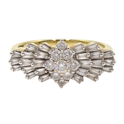  Iliana 18ct gold Ballerina diamond ring stamped 750 approx 1 carat diamonds with certificate  