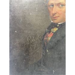 B Roberts (British Mid-19th century): Portrait of a Seated Gentleman, oil on canvas indistinctly signed and dated 1851, 47cm x 36cm (unframed)