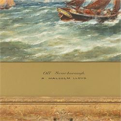 Robert Malcolm Lloyd (British 1859-1907): A Breezy Day off Scarborough, watercolour signed 35cm x 53cm 