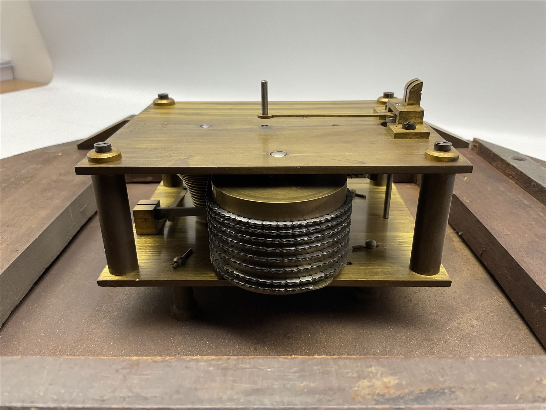 English- early 20th century 8-day fusee wall clock, with a 19