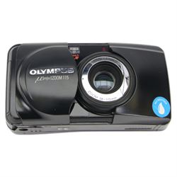 Olympus MJU Zoom 115 all weather compact camera serial no. 5555309, in soft shell case with instructions, together with an Olympus MJU 740 all weather digital camera serial no. C53508094, boxed with instructions and a Sony Handycam DCR HC24 serial no. 1251456, in soft case with instructions 
