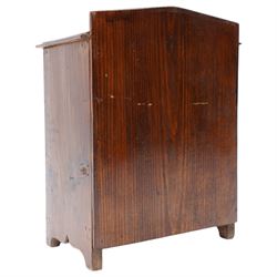 Miniature stained pine chest of two long and two short drawers above a shaped apron W28cm
