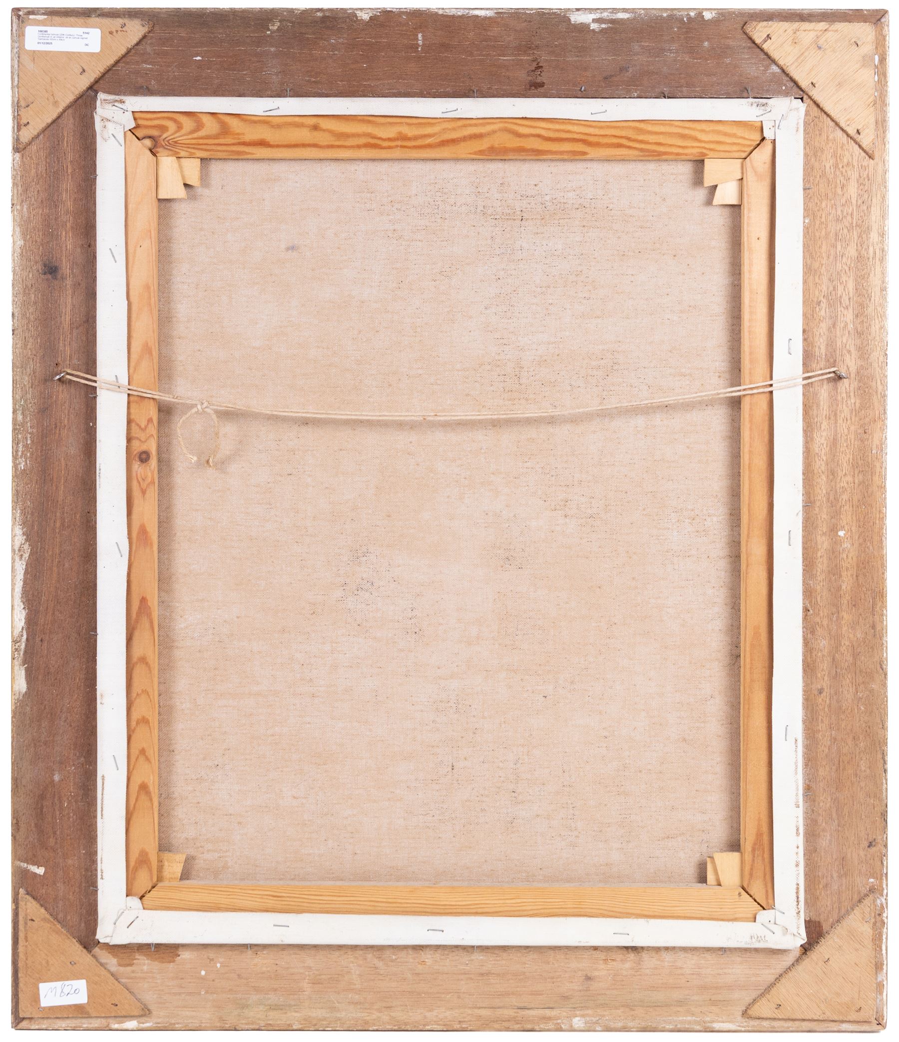 Continental School (20th Century): Three Gentleman in an Interior, oil on canvas signed 'Santasola' 60cm x 49cm