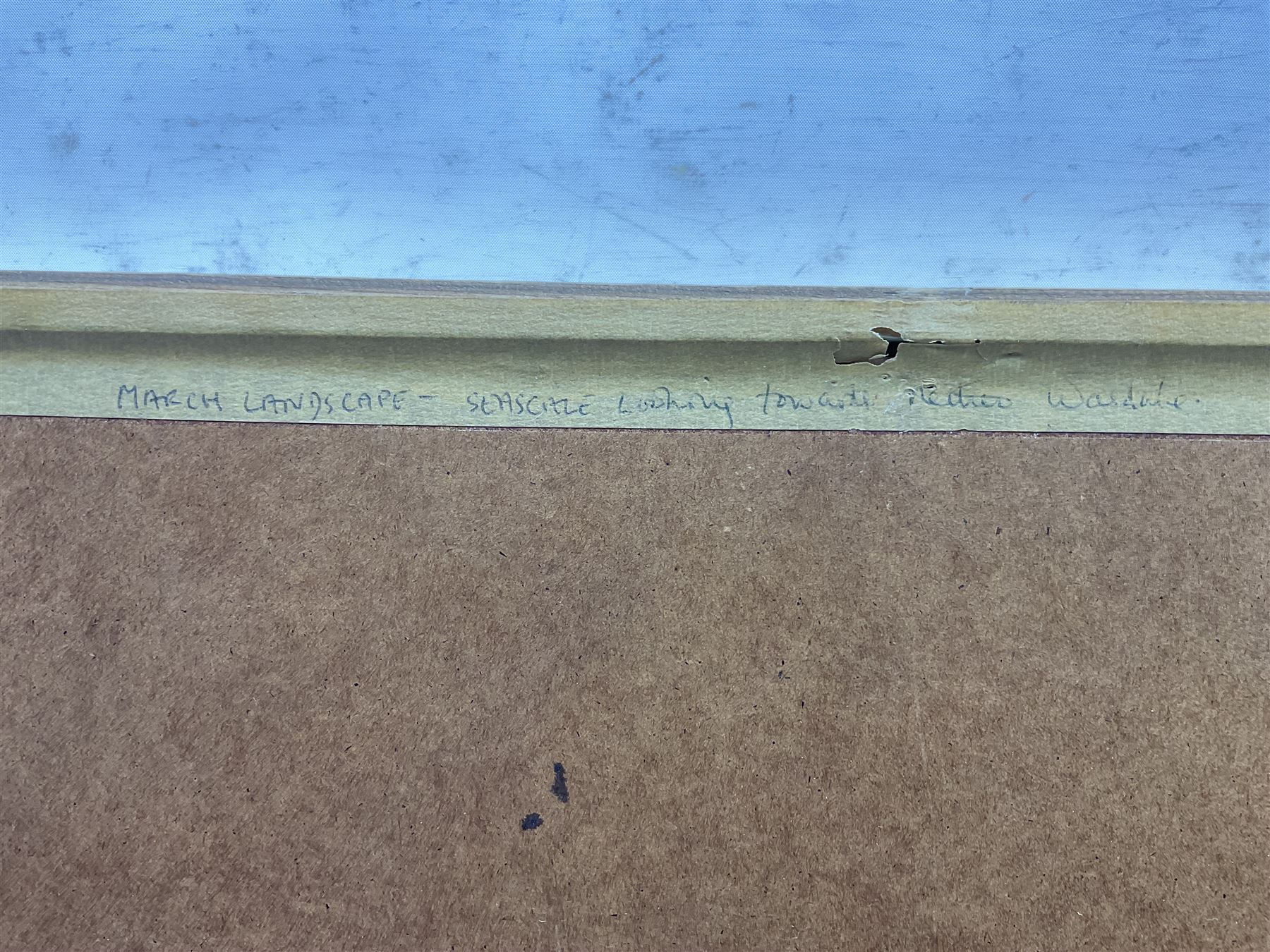 Marjorie Arnfield MBE (Northern British 1930-2001): 'March Landscape', mixed media unsigned, titled verso, together with two signed prints by the same artist 29cm x 47cm (3)