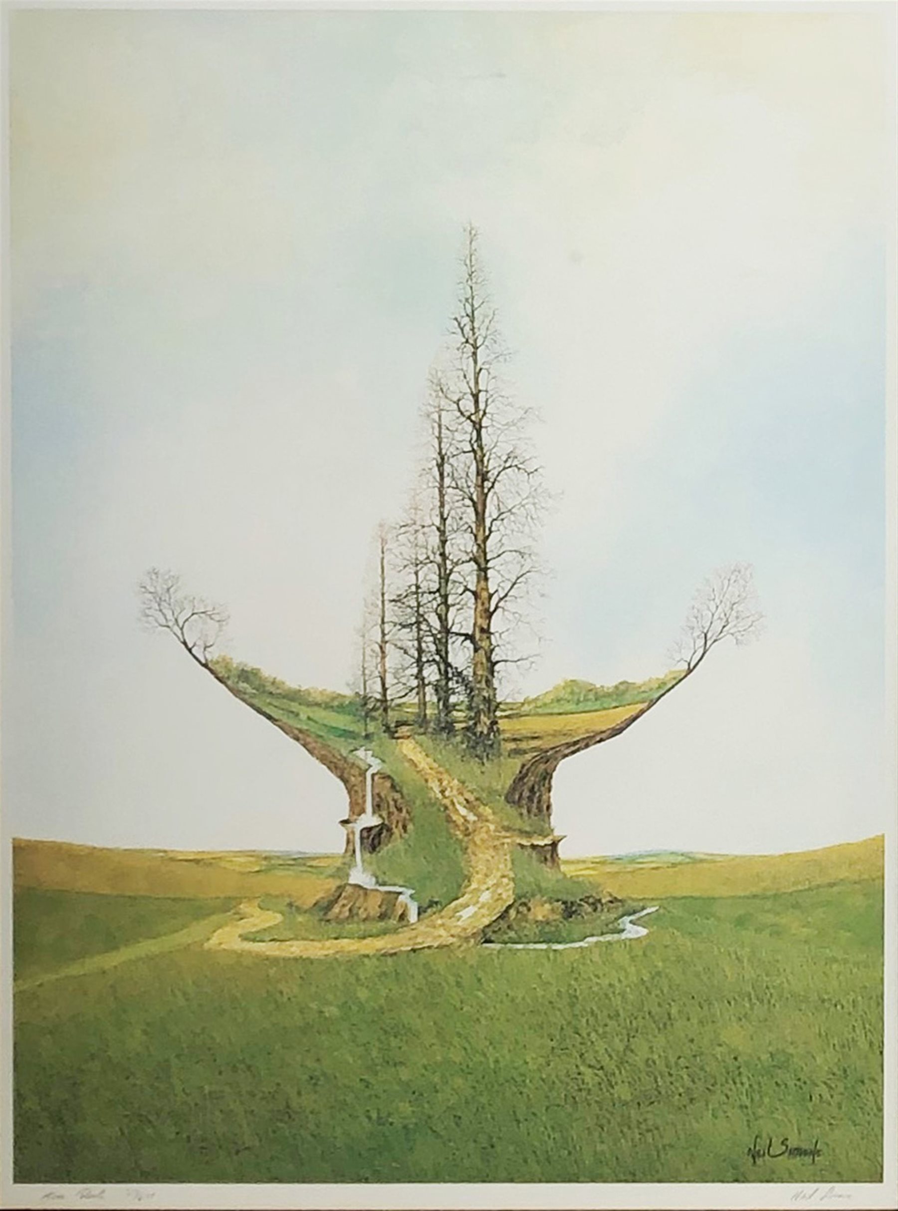 After Neil Simone (British 1947-): 'Transformation' and 'Tree Route', pair limited edition colour prints signed, titled and numbered in pencil 57cm x 43cm (2)