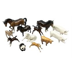 Collection of Beswick figures, to include boar 'Wall Champion boy 53rd' no. 1453A, Sow ch.