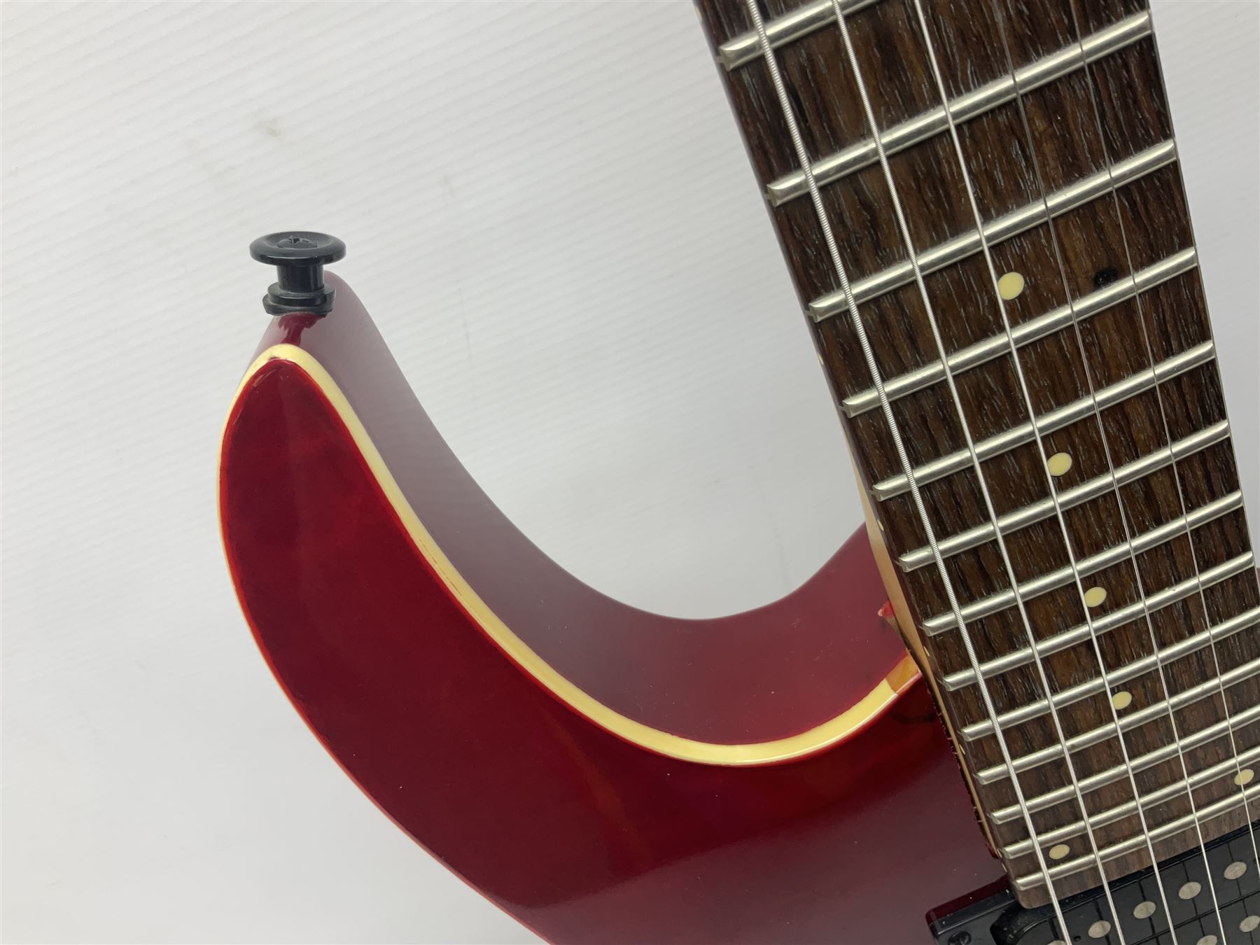 Maverick HSH rock guitar with Floyd Rose tremolo, L100cm overall; in soft carrying case.