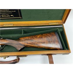 Very fine Westley Richards 12-bore side-by-side double barrel boxlock ejector live pigeon sporting gun, c1910, very heavy and thick 76.5cm blued tightly choked barrels with 2.5