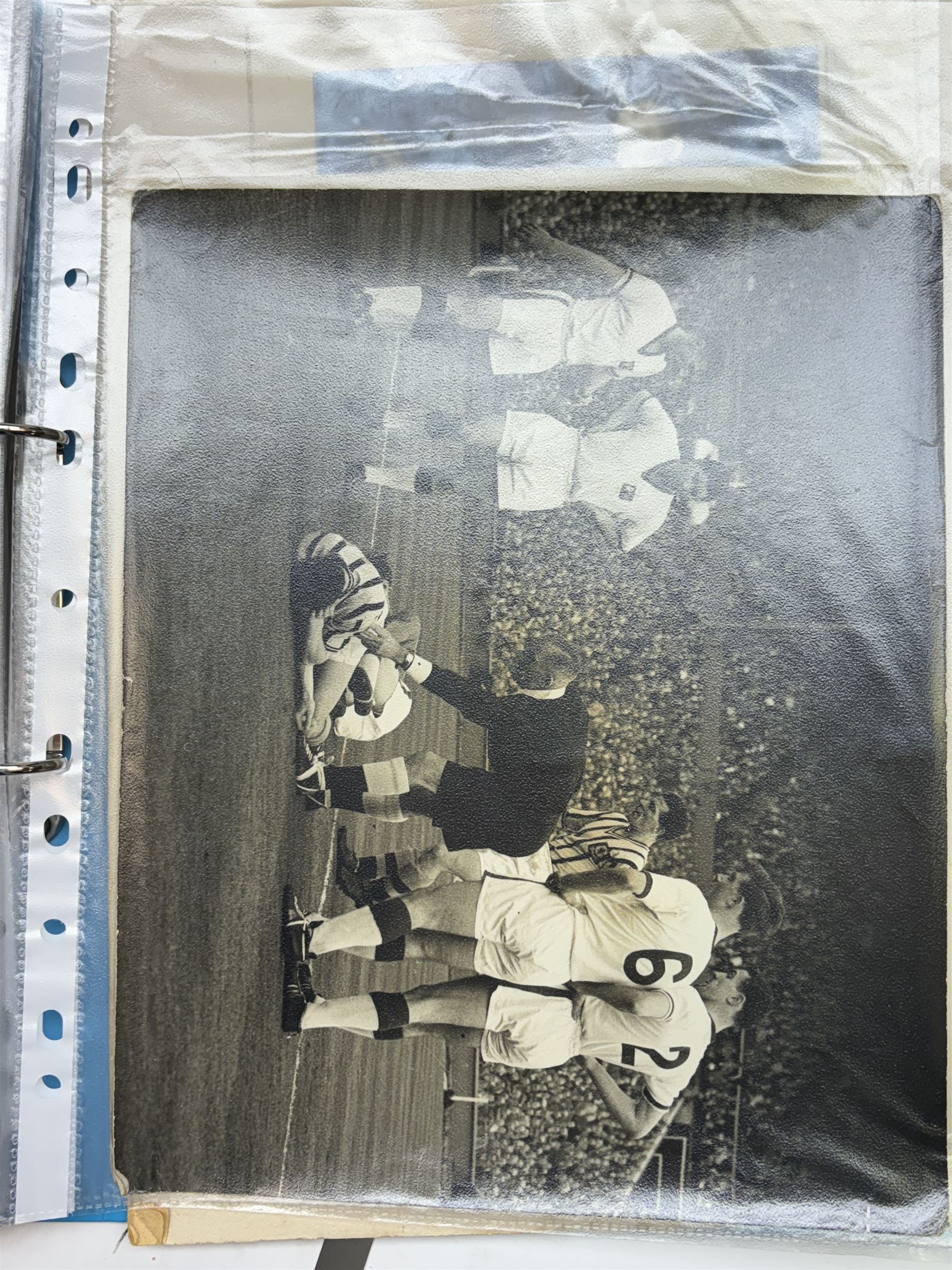 Collection of football memorabilia belonging and relating to the Hull based referee Frank Coultas, including 9ct gold Referee's medal for the 1957 Aston Villa v Manchester United FA Cup Final, inscribed 'The Football Association, F.B Coultas, F.A. Challenge Cup Competition, Final Tie 1957', hallmarked and in original case; the kit worn by him to referee the 1957 FA Cup Final and ephemera relating to the match including photographs, programmes and tickets; together with other football memorabilia collected by Frank Coultas, including programmes, photograph and ticket stubs, with some items relating to the 'Busby Babes'