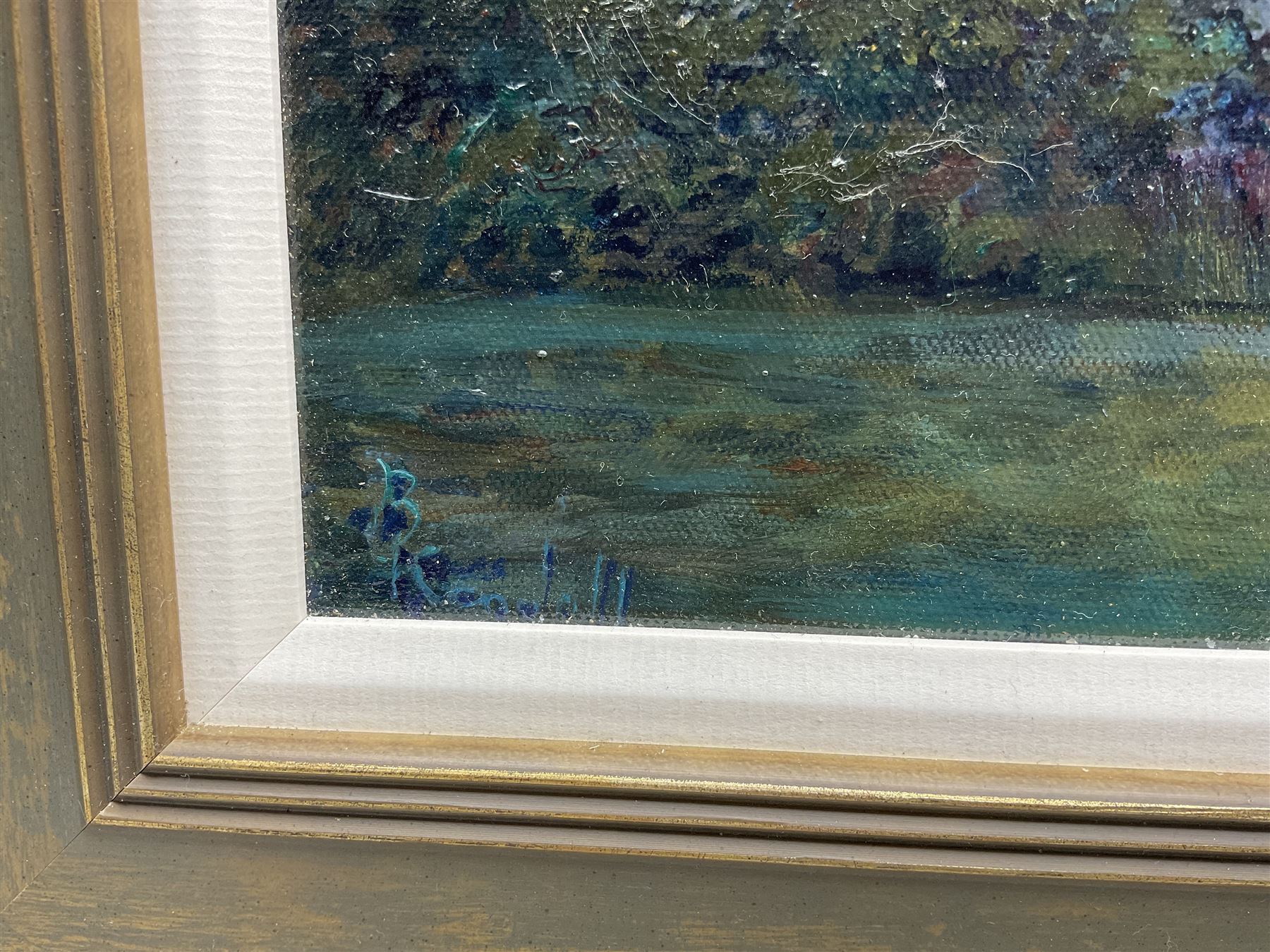 Bruce Kendall (British Contemporary): 'The Wizard Moon', oil on canvas board signed, titled verso 41cm x 59cm