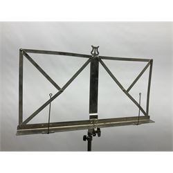 Late 19th/early 20th century Italian lute back mandolin with segmented back and spruce top; bears maker's label for Pietro Tonelli Napoli; together with a mandolin instruction booklet and a folding music stand L60.5cm