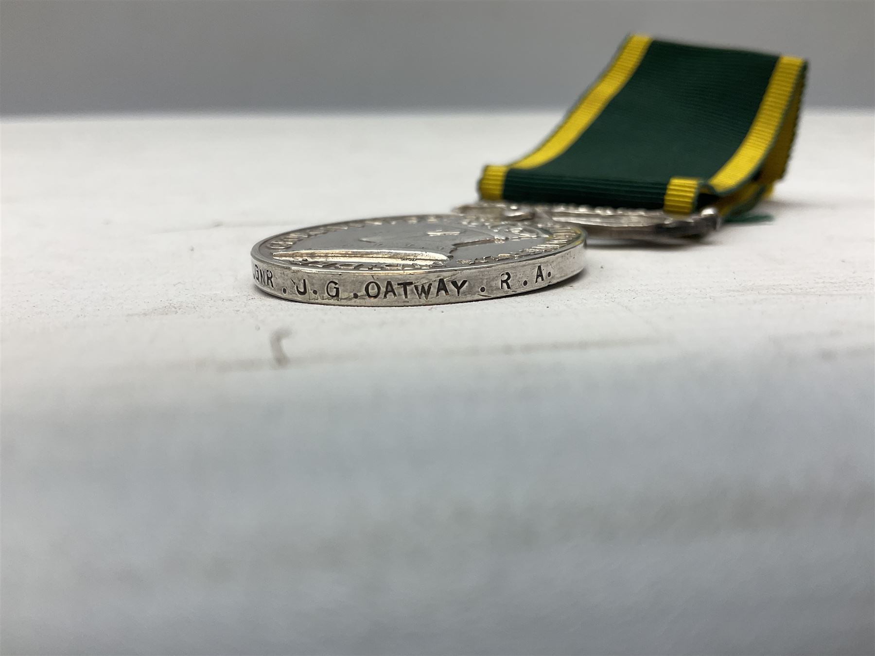 QEII General Service Medal awarded to 23504634 CFN. R.G. Beech REME; Pakistan Independence Medal awarded to Nadir Khan F.C.330; India Independence 50th anniversary medal; and a quantity of WW2 and later medals including Territorial Efficiency Medal awarded to 6196646 Gnr. J.G. Oatway R.A. (13)