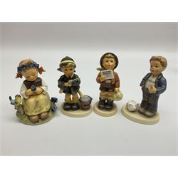 Twenty six Hummel figures by Goebel, to include Fire Fighter, Band Leader and Spring Sowing