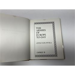 Four reference books of US Military interest comprising Basic Training US Army Training Center Infantry Fort Jackson, South Carolina; two books on the 43rd Infantry Division; and WW2 Combat Squadrons of the USAF; and three other books including German Army & Navy Uniforms and Insignia 1871-1918 (7)