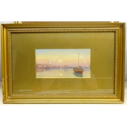 J M Mallender (19th/20th century): Sailing in Calm Waters, oil on board signed 11cm x 21cm