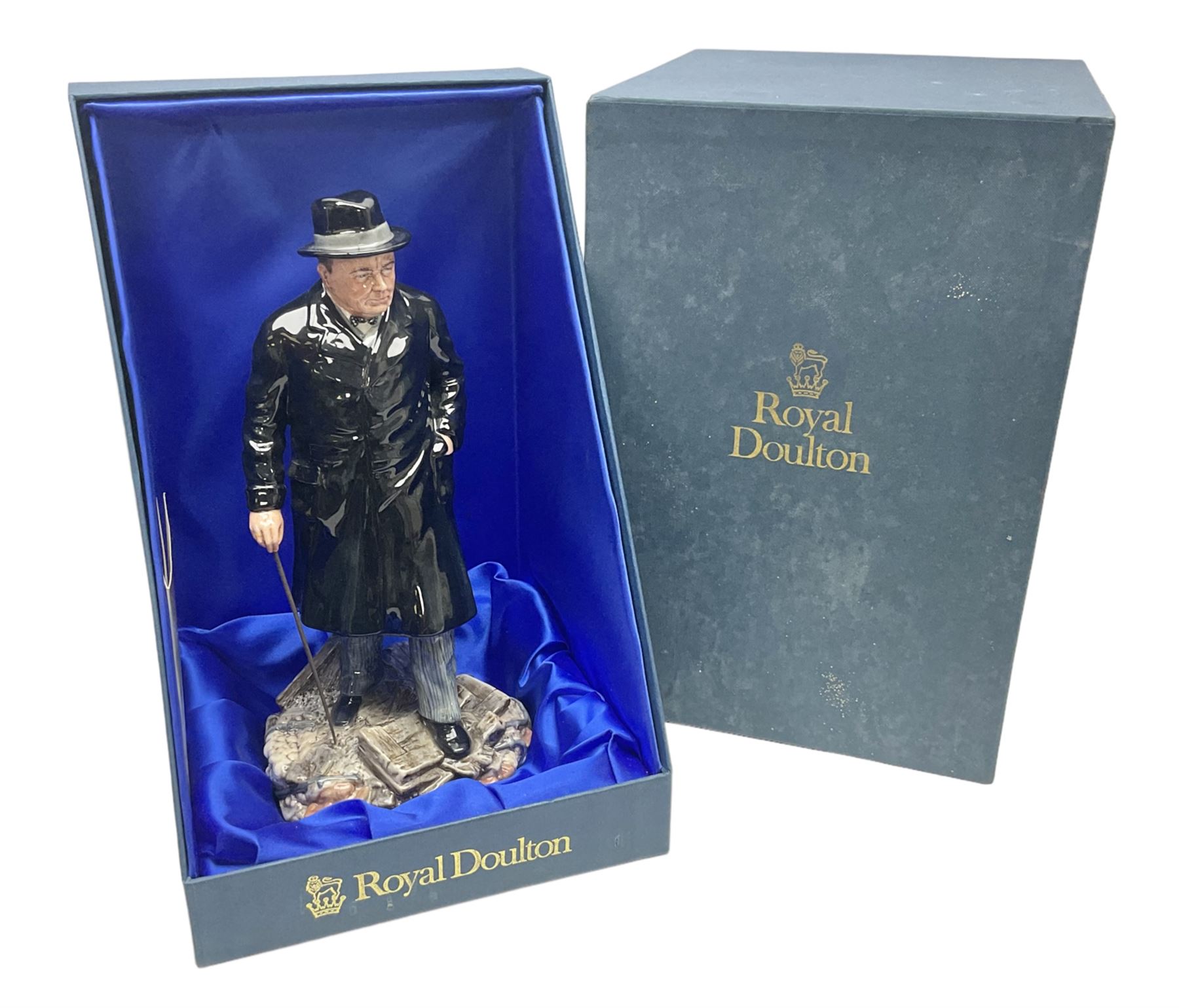 Royal Doulton Winston S. Churchill HN3433 Figure, Limited edition 1075/ 5000, with original box, H30cm 
