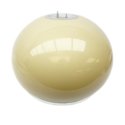  Guzzini style vintage mushroom shaped ceiling light shade, with chromium plated mounts, H33cm approx  