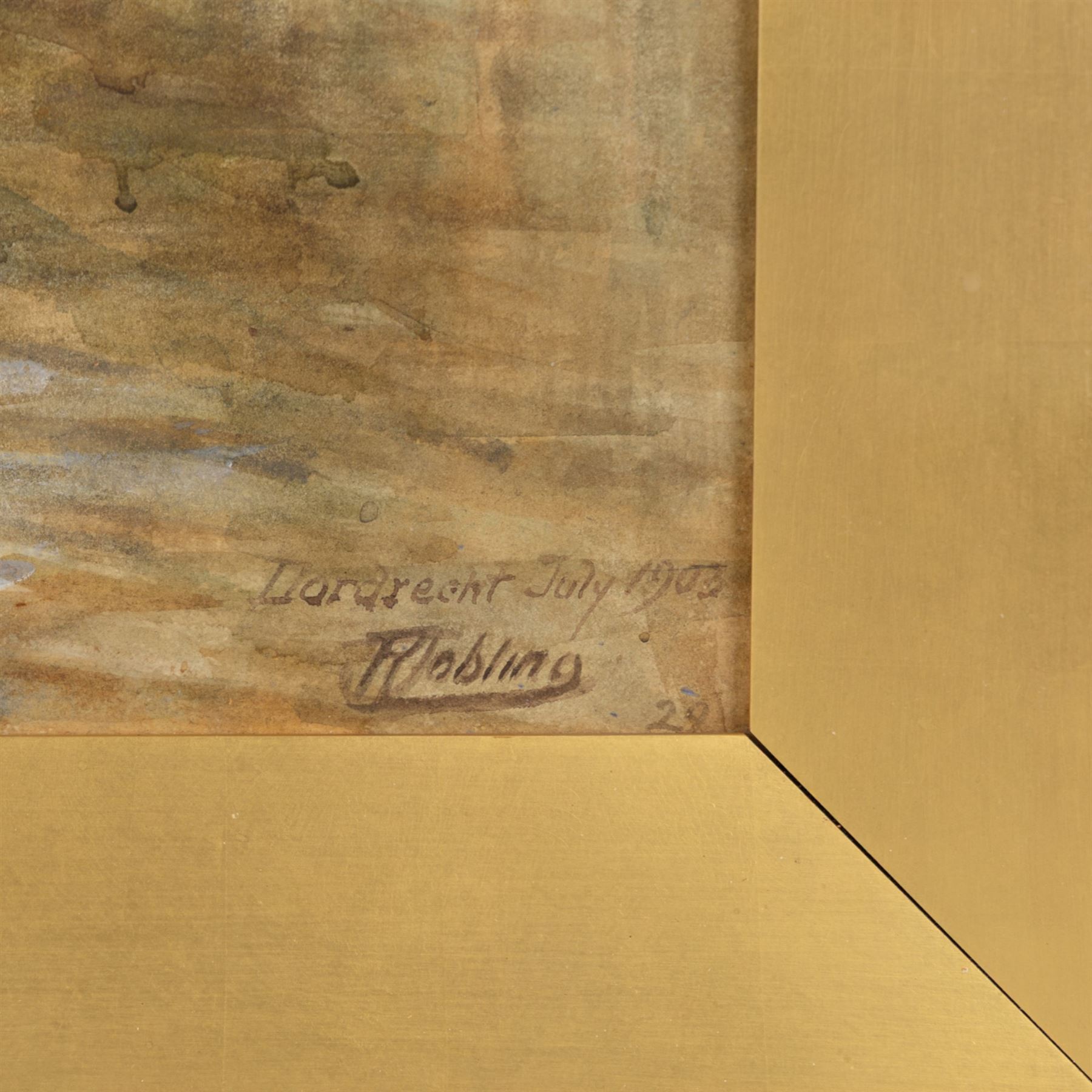 Robert Jobling (Staithes Group 1841-1923): 'Dordrecht', watercolour signed titled and dated July 1903, 37cm x 51cm 