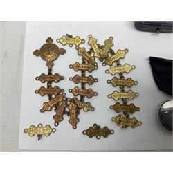 Four St John's silver fobs, together with two silver Directors Ambulance shield fobs and two other St Johns items 