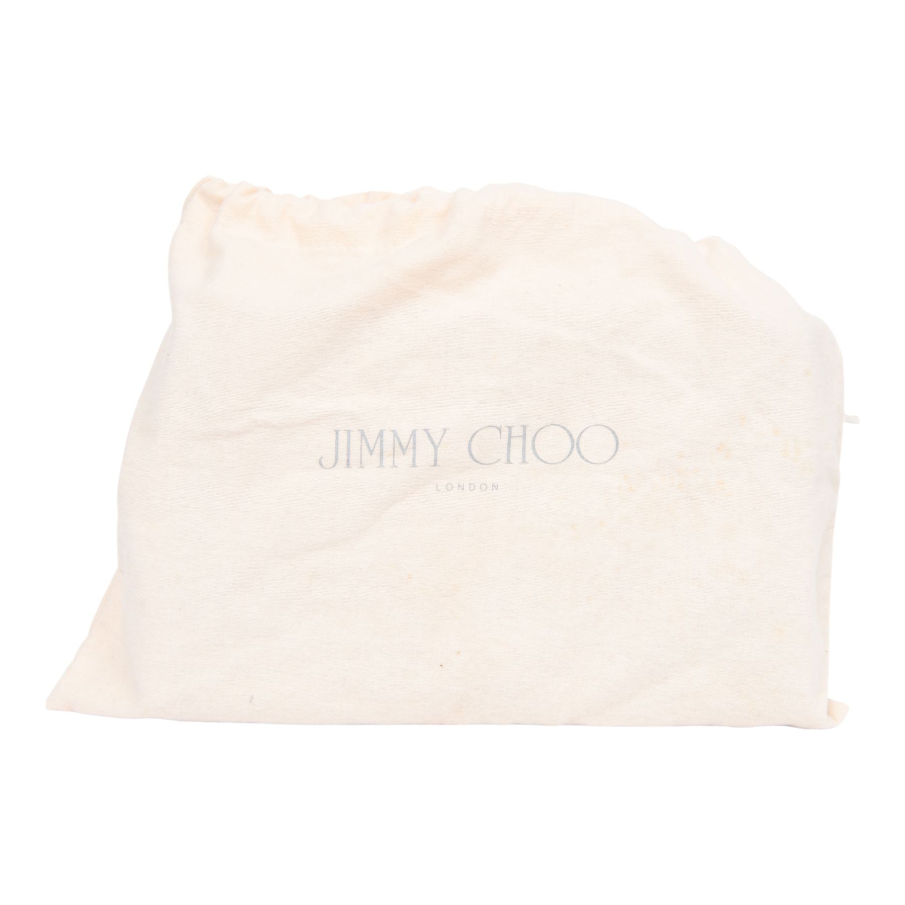 Jimmy Choo black leather and leopard-print calf hair shoulder bag, the rectangular form with leopard-print flap panel, gold-tone push-lock fastening and chain-link shoulder strap with leather shoulder pad, suede-lined interior with zip pocket and maker’s plaque stamped Jimmy Choo Made in Italy, with dust bag